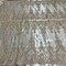 1 Yard White Corded Bridal Lace Fabric Embroidered on Polyester Net Mesh 52 inch Width
